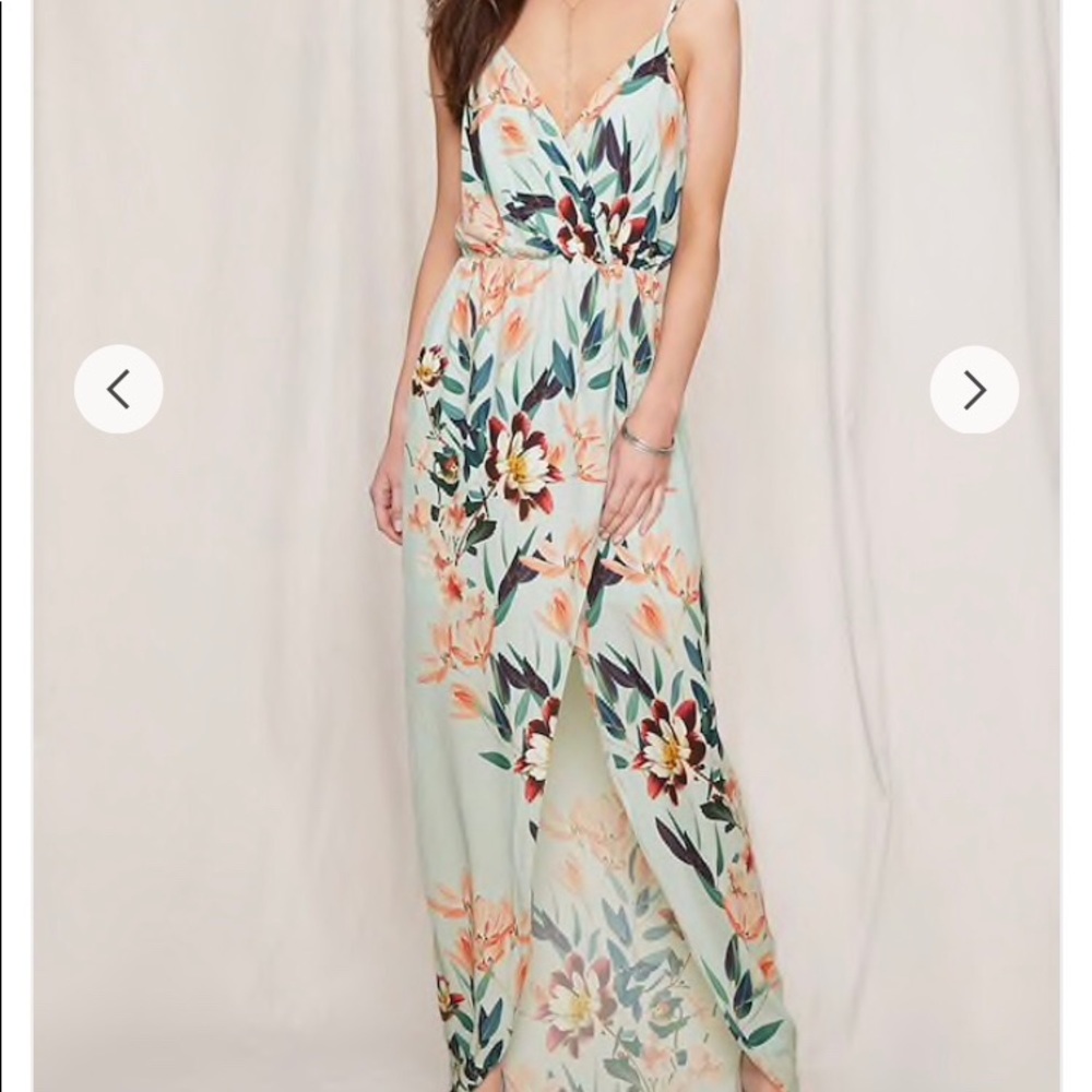 Seafoam floral maxi dress by Pretty By Rory F21